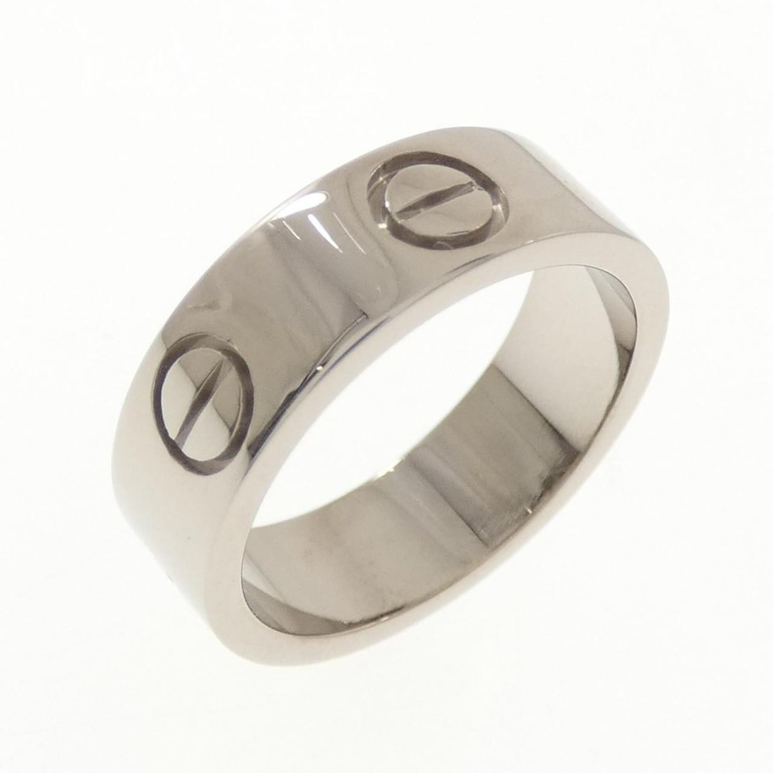 Cartier Love Ring: --- Catalog ---Category: SizeUS Size: 5Brand Size: 49Category: DesignType: Band ringGender: WomenMaterial: White gold (18K)Category: GeneralMPN: B4084700Brand: Cartier--- Item List ---Section: