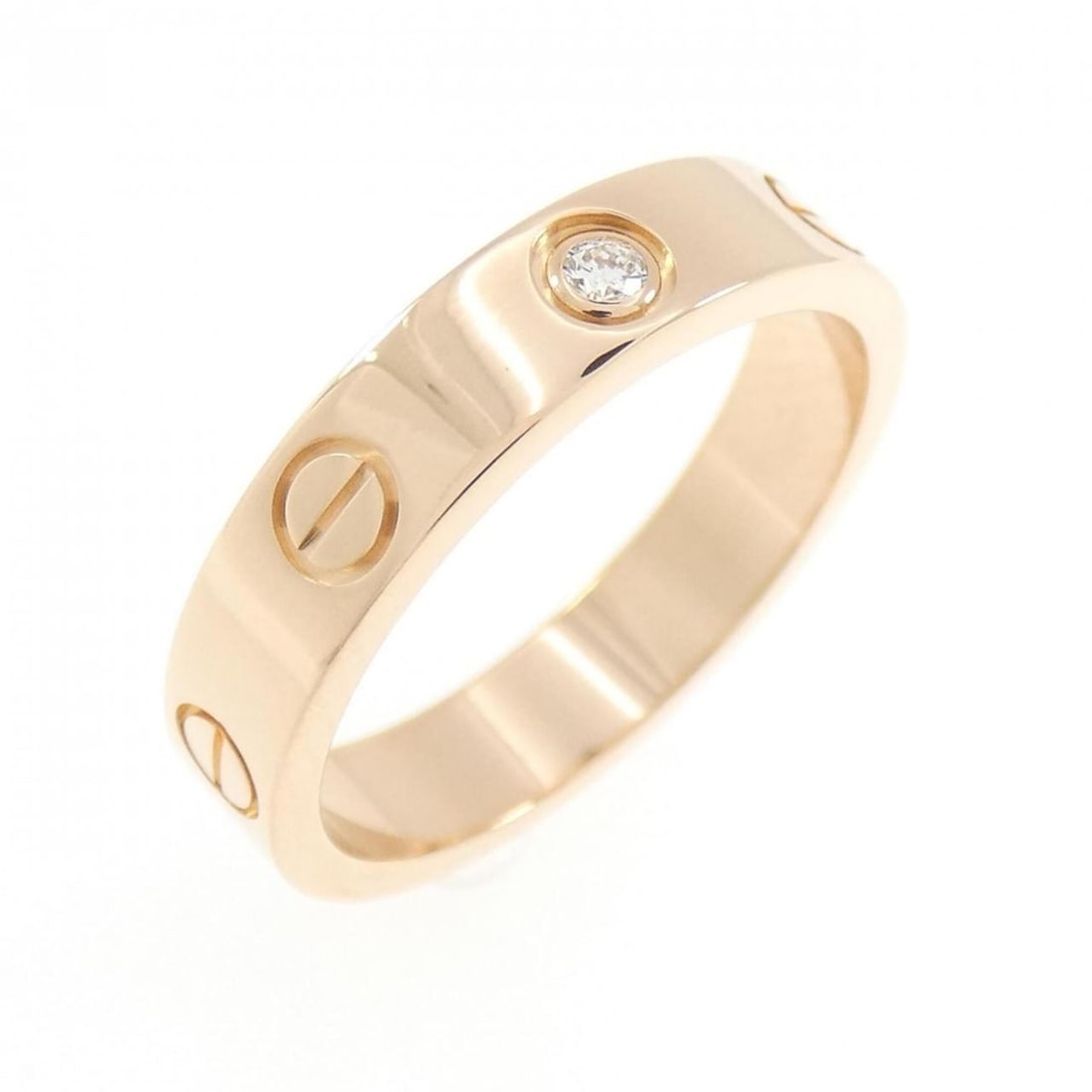 Cartier Mini Love 1P Ring: --- Catalog ---Category: SizeUS Size: 6Brand Size: 51Category: DesignType: Band ringStone: DiamondGender: WomenMaterial: Pink gold (18K)Category: GeneralMPN: B4050700Brand: Cartier--- Item List