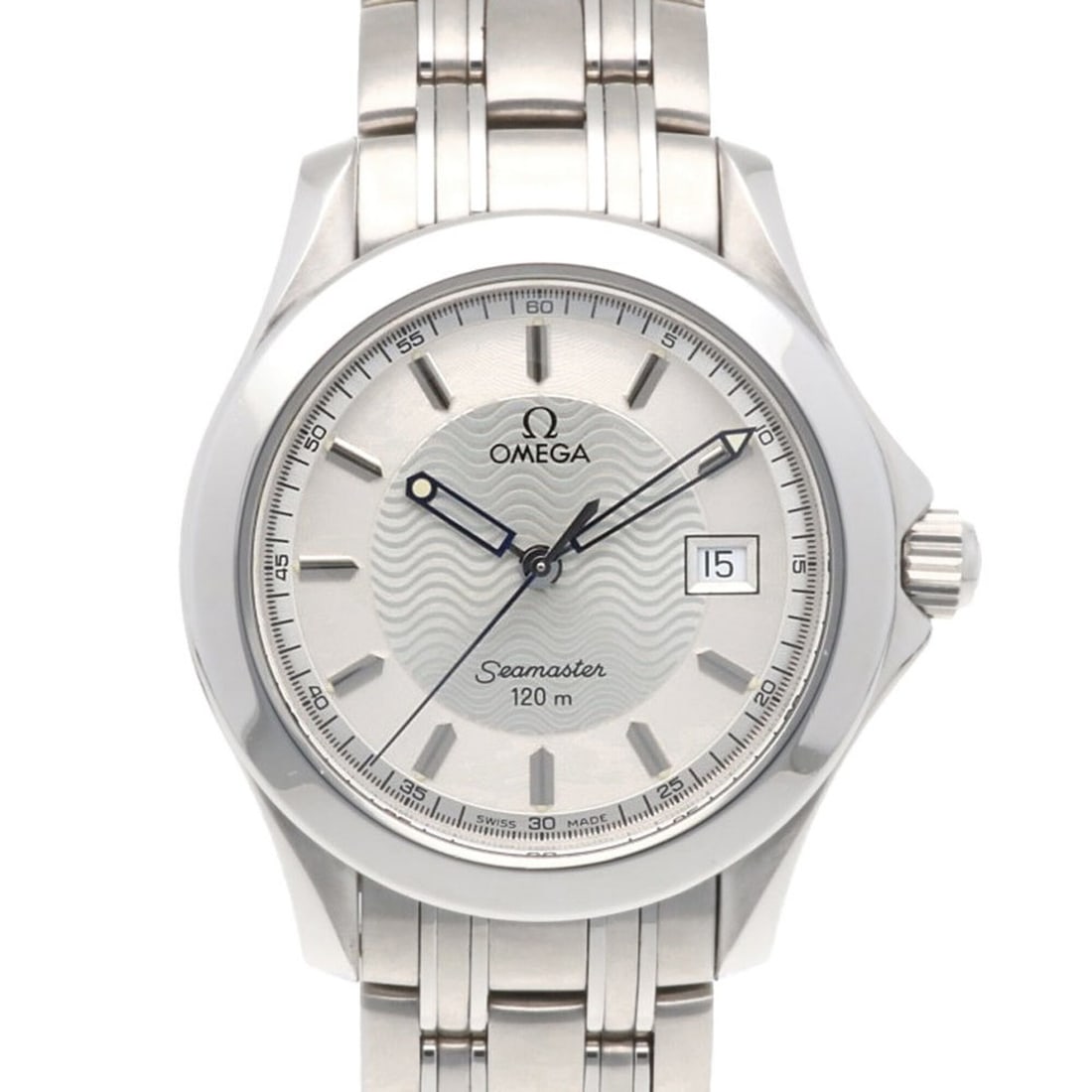 Omega Seamaster Watch, Stainless Steel Quartz 55679XXX, Men's, OMEGA 120M: --- Catalog ---Category: SizeWrist Size: 17cm / 6.69''Case Diameter: 36mm / 1.42''Category: DesignType: WristwatchGender: MenColor (Dial): SilverMaterial (Band): Stainless steelMaterial (Case): Stainl