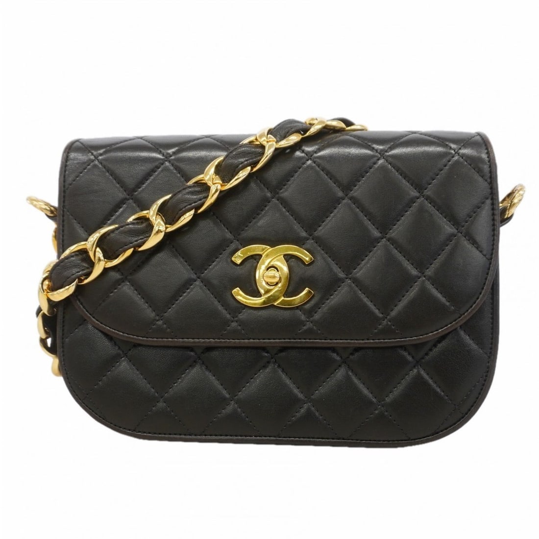 Chanel Matelassé Chain Shoulder Bag, Lambskin, Black, Women's: --- Catalog ---Category: SizeSize (HxWxD): 18cm x 24cm x 8cm / 7.08'' x 9.44'' x 3.14''Category: DesignType: Shoulder bagColor: BlackGender: WomenMaterial: Leather Hardware Color: GoldLeather/Fur Type