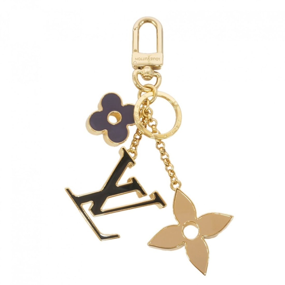 Louis Vuitton Keychain Charm Fleur de Monogram M01652 Multicolor Black Beige Women's: --- Catalog ---Category: SizeSize (HxWxD): 15cm x 7cm x 5.00mm / 5.9'' x 2.75'' x 0.19''Category: DesignType: KeyringColor: Beige, Black, Multi-colorGender: WomenCategory: GeneralMPN: M01652Brand: Lou