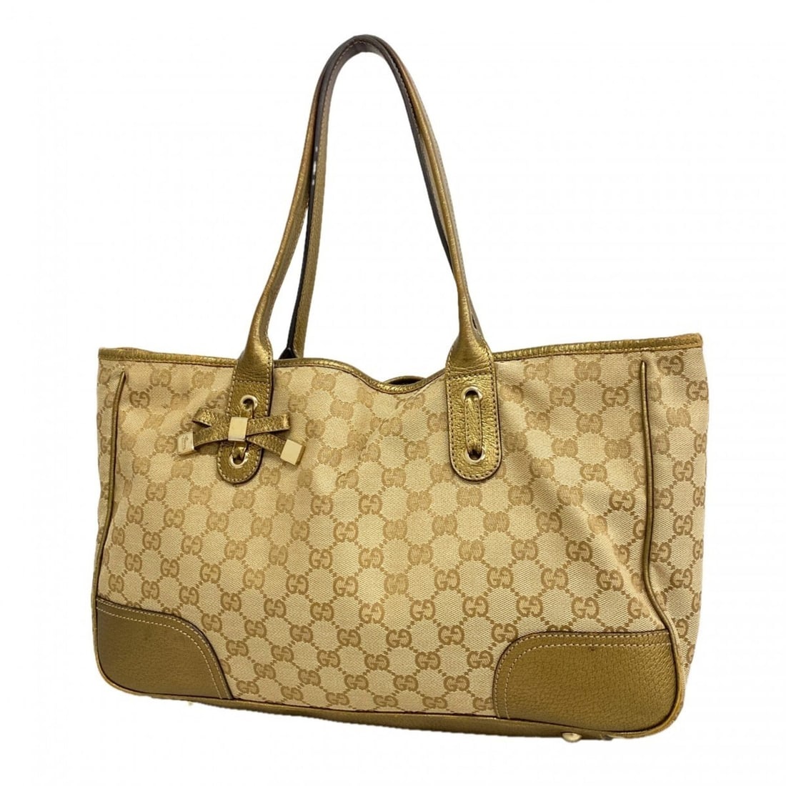 Gucci GG Canvas Tote Bag 163805 Beige Champagne Women's: --- Catalog ---Category: SizeSize (HxWxD): 23cm x 37cm x 10cm / 9.05'' x 14.56'' x 3.93''Category: DesignType: Tote bagColor: BeigeGender: WomenMaterial: Canvas Category: GeneralMPN: 163805Brand: Gucc