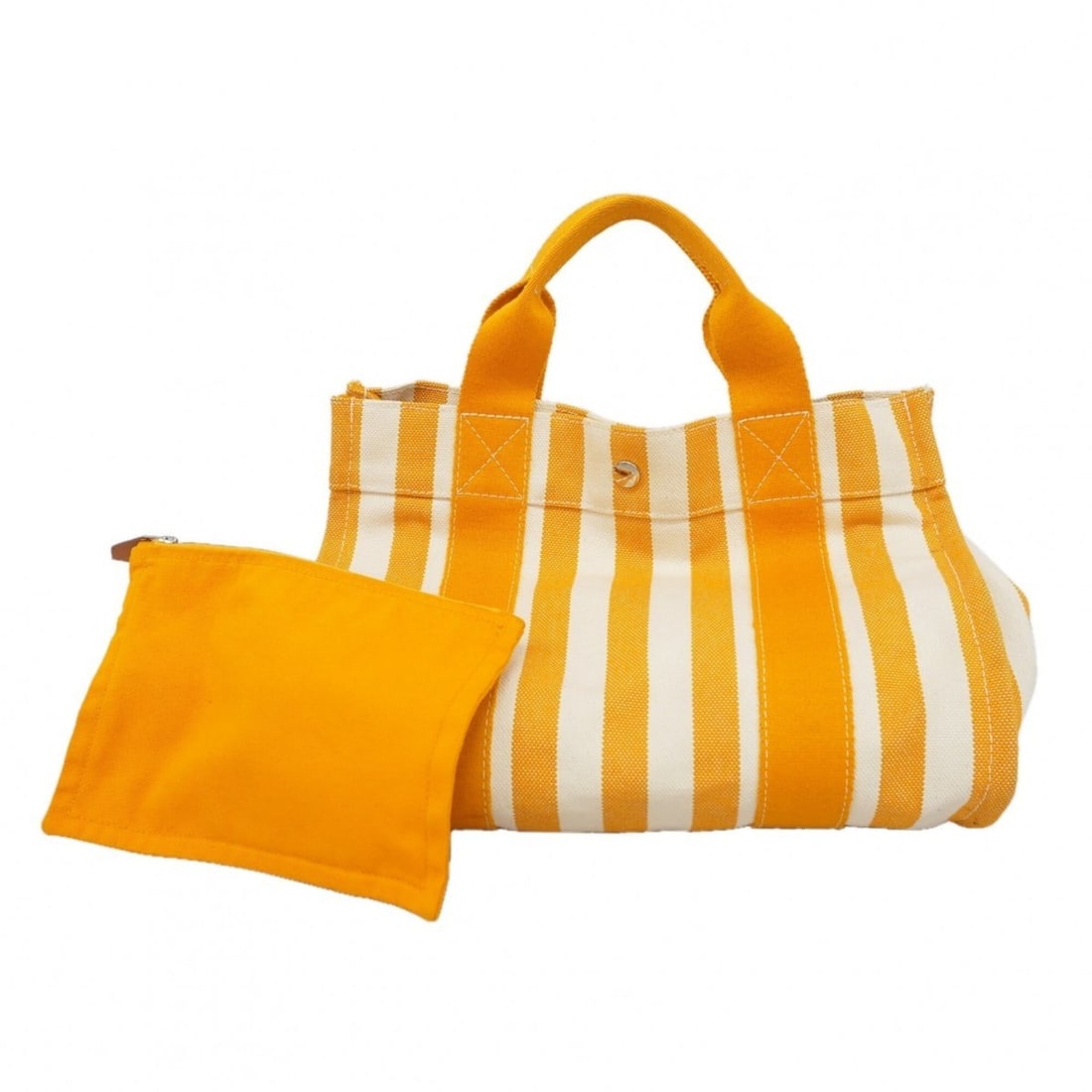 Hermes Cannes PM Canvas Handbag, Orange, Women's: --- Catalog ---Category: SizeSize (HxWxD): 24cm x 33cm x 20cm / 9.44'' x 12.99'' x 7.87''Category: DesignType: HandbagColor: OrangeGender: WomenMaterial: Canvas Hardware Color: SilverCategory: General