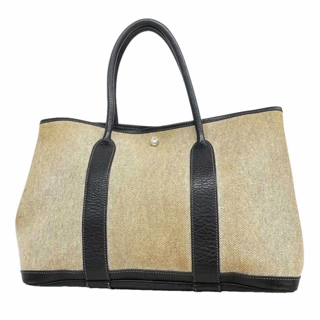 Hermes Garden PM Tote Bag, Toile H, Black, ?F stamp, Women's: --- Catalog ---Category: SizeSize (HxWxD): 25.5cm x 37cm x 16cm / 10.03'' x 14.56'' x 6.29''Category: DesignType: Tote bagColor: BlackGender: WomenMaterial: Toile H Hardware Color: SilverCategory: Gen