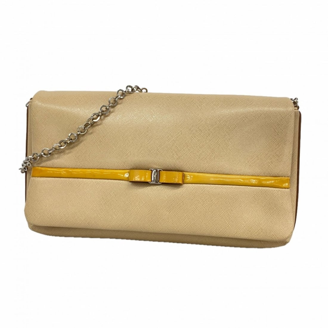 Salvatore Ferragamo Vara Leather Shoulder Bag, Beige, Women's: --- Catalog ---Category: SizeSize (HxWxD): 17cm x 25.5cm x 4.5cm / 6.69'' x 10.03'' x 1.77''Category: DesignType: Shoulder bagColor: BeigeGender: WomenMaterial: Leather Hardware Color: SilverCategory: