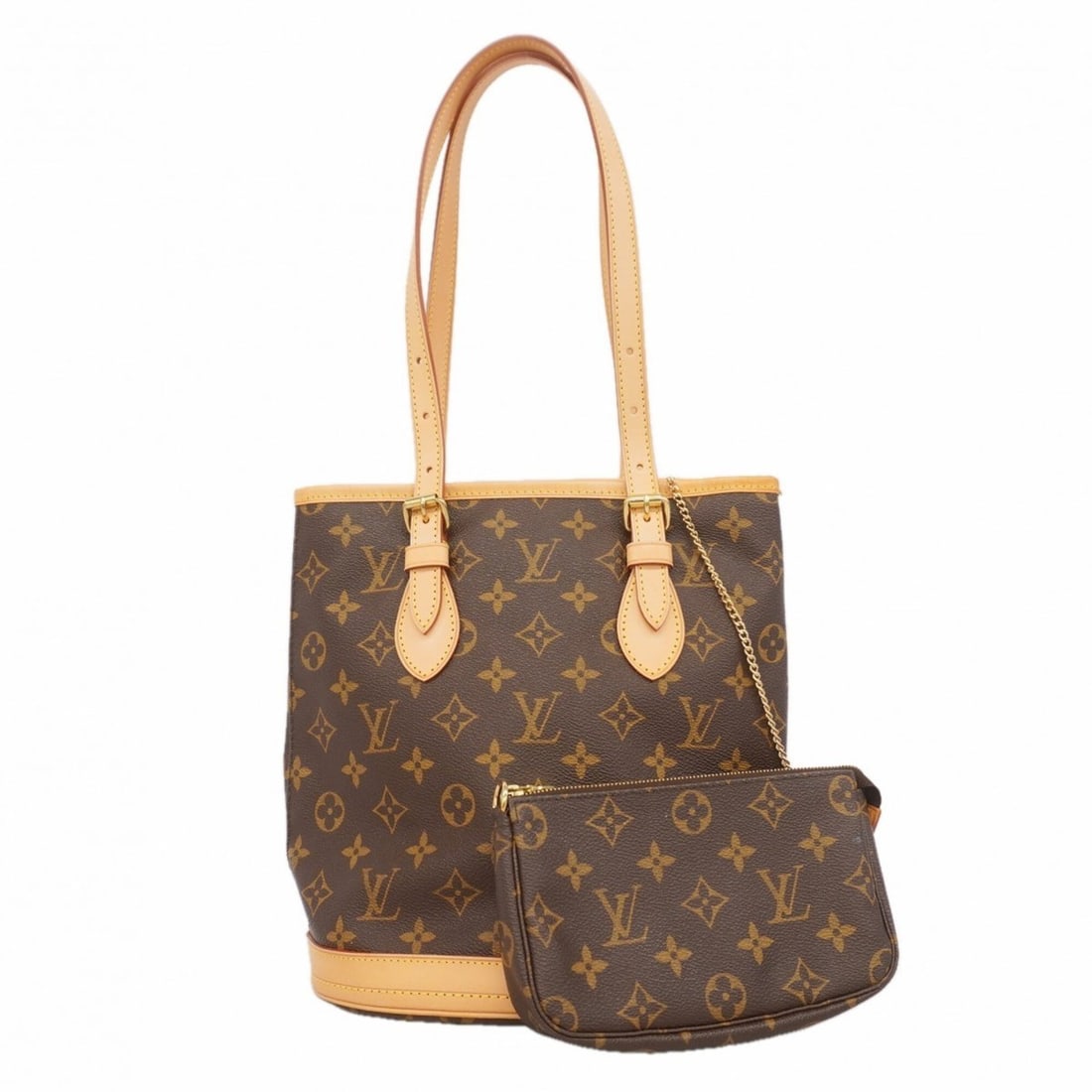 Louis Vuitton Monogram Bucket PM Tote Bag M42238 Brown (Women's): --- Catalog ---Category: SizeSize (HxWxD): 25.5cm x 23cm x 16cm / 10.03'' x 9.05'' x 6.29''Category: DesignType: Tote bagColor: BrownGender: WomenCategory: GeneralMPN: M42238Brand: Louis Vuitton--- It
