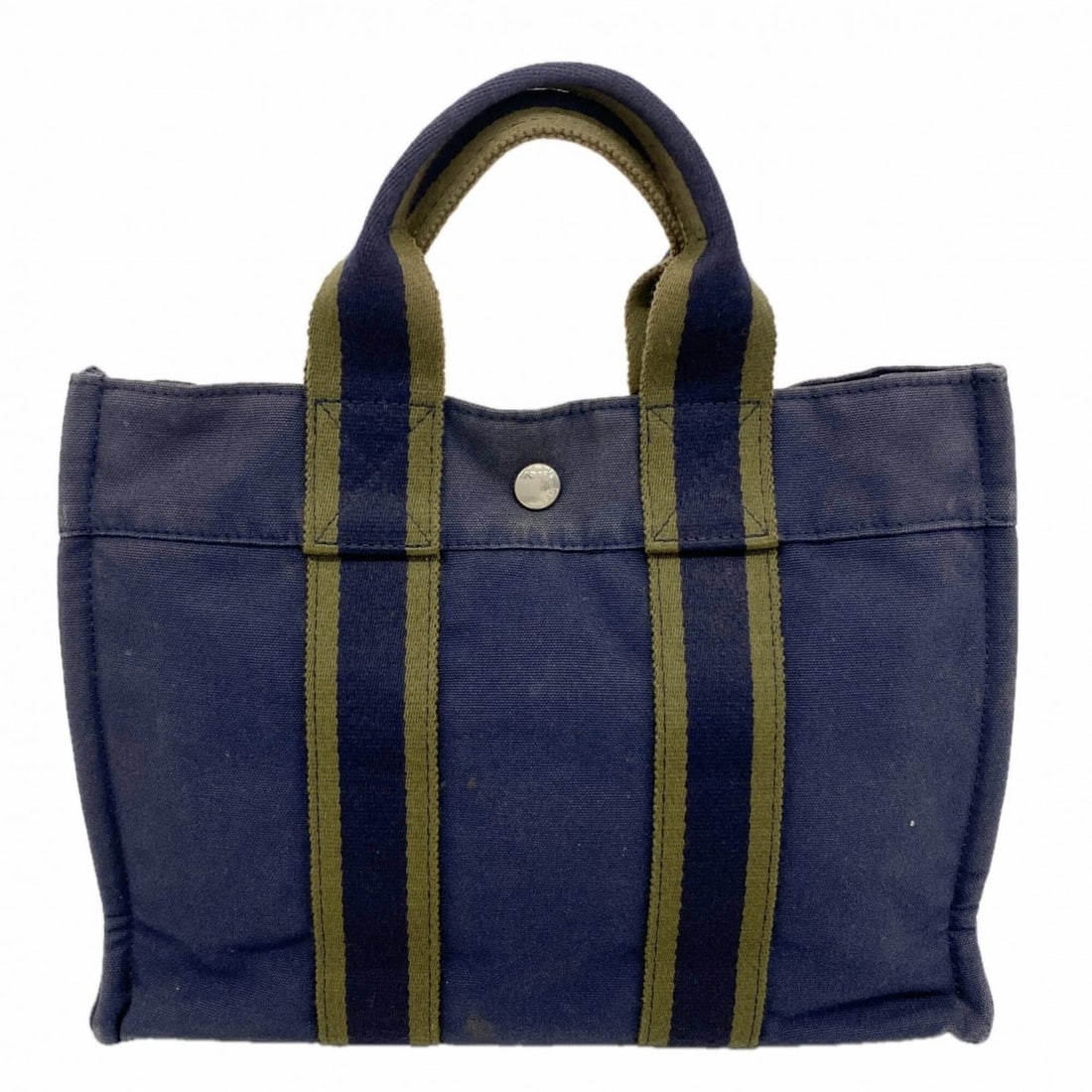 Hermes Fourre-Tout PM Canvas Handbag, Navy, Men's & Women's: --- Catalog ---Category: SizeSize (HxWxD): 23cm x 30cm x 8cm / 9.05'' x 11.81'' x 3.14''Category: DesignType: HandbagColor: NavyGender: Men,WomenMaterial: Canvas Hardware Color: SilverCategory: Genera