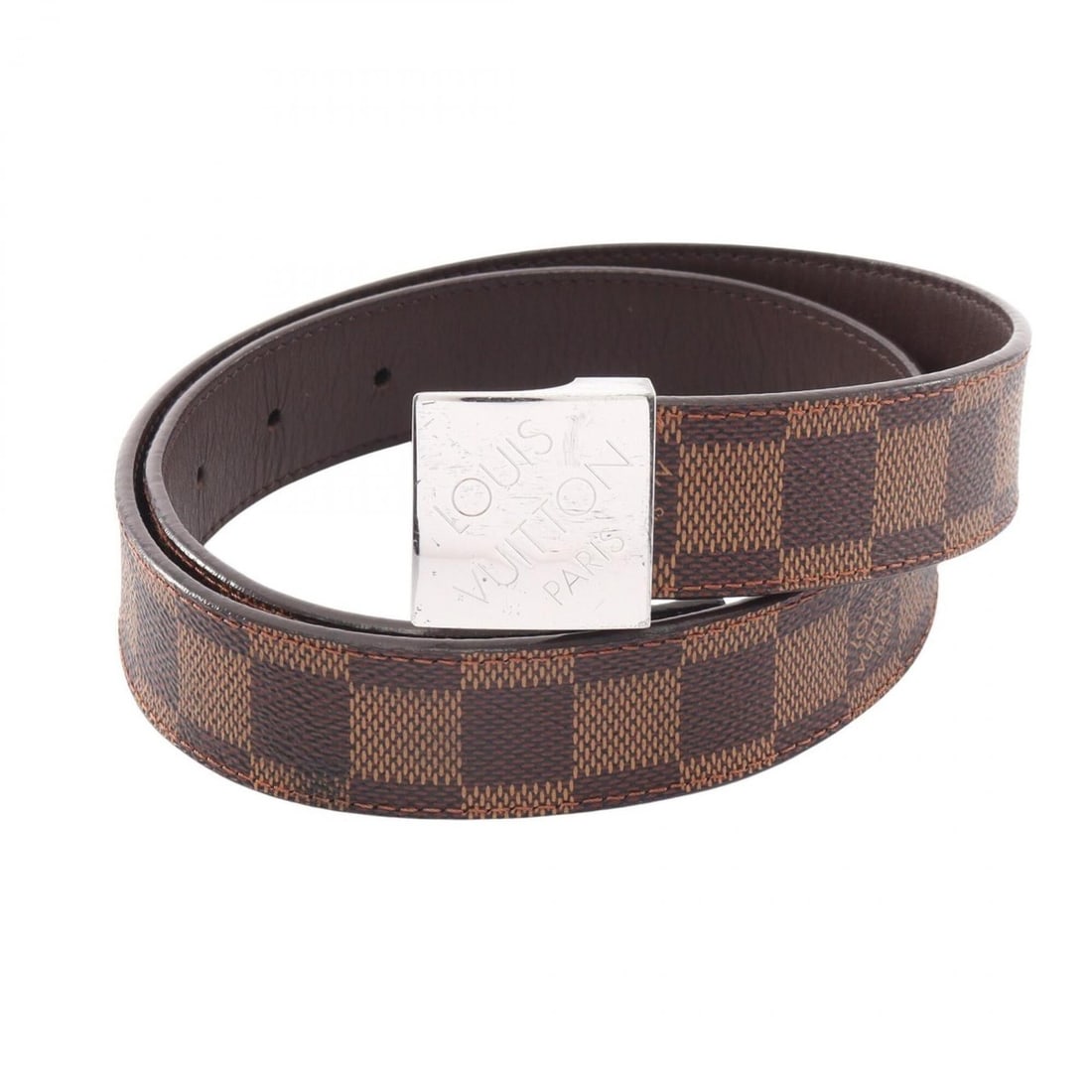 Louis Vuitton LOUIS VUITTON Ceinture Carrée Damier Ebene Belt for Women, Brown, M6803: --- Catalog ---Category: SizeLength: 70cm - 80cm / 27.55'' - 31.49''Category: DesignType: Standard beltColor: BrownGender: WomenMaterial (Strap): PVC Category: GeneralMPN: M6803Brand: Louis Vuitton---