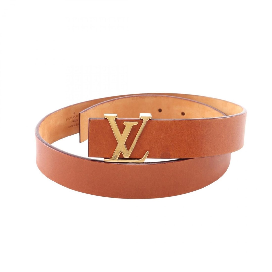 Louis Vuitton LOUIS VUITTON Ceinture LV Initial Belt Leather GP Women's Brown M6901 (1 of 9)