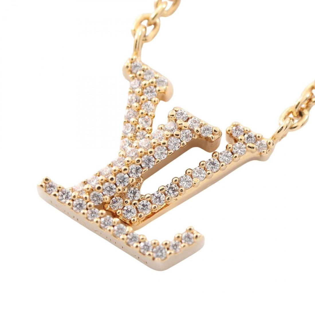 Louis Vuitton LOUIS VUITTON Collier LV Iconic Necklace Jewelry GP (Gold Plated) Rhinestone Women's: --- Catalog ---Category: SizePendant Size: 12mm x 12mm / 0.47'' x 0.47''Neck Circumference: 40 cm - 45 cm / 15.74'' - 17.71''Category: DesignColor: Clear, GoldGender: WomenMaterial: Gold plating, Rhin
