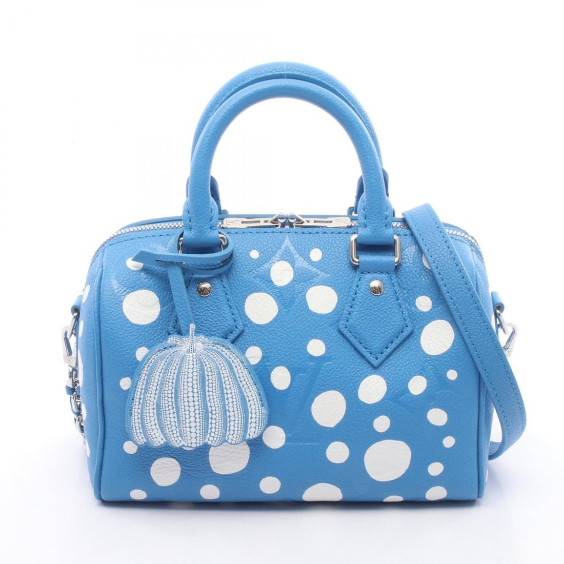 Louis Vuitton x Yayoi Kusama Speedy Bandoulière 20 Infinity Dot 2-Way Handbag, Leather, Women's,: --- Catalog ---Category: SizeSize (HxWxD): 15cm x 20cm x 11cm / 5.9'' x 7.87'' x 4.33''Category: DesignType: HandbagColor: Blue, WhiteGender: WomenMaterial: Leather Category: GeneralMPN: M46425Brand: 