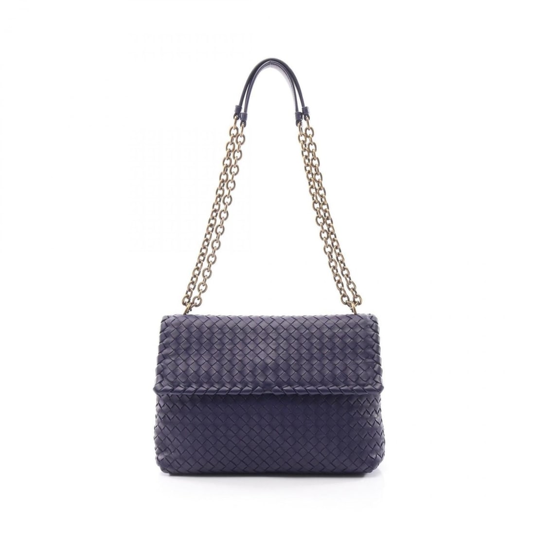 Bottega Veneta Olympia Intrecciato Shoulder Bag/Handbag, Leather, Women's, Purple (1 of 11)