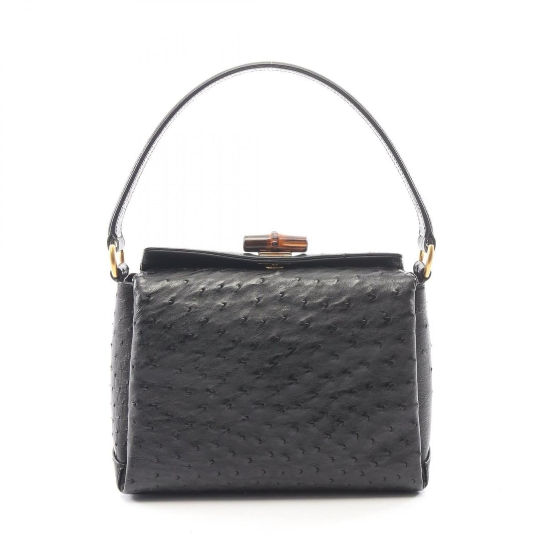 Gucci Bamboo Handbag, Leather, Women's, Black, 000?33?0175: --- Catalog ---Category: SizeSize (HxWxD): 16.5cm x 23cm x 9.5cm / 6.49'' x 9.05'' x 3.74''Category: DesignType: HandbagColor: BlackGender: WomenMaterial: Leather Category: GeneralMPN: 000?33?0175Bran