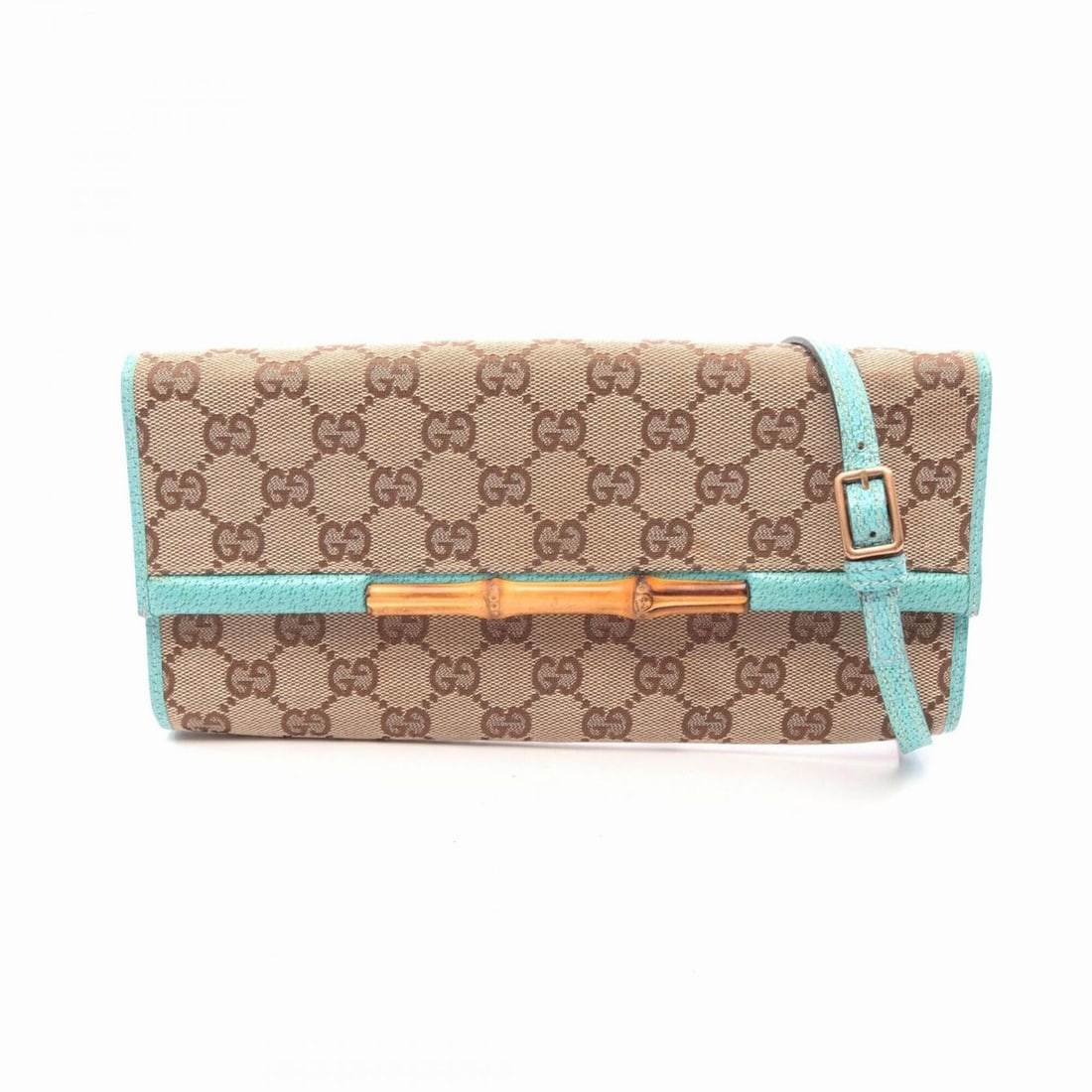 Gucci Bamboo Shoulder Bag/Handbag, Canvas and Leather, Women's, Beige, Blue, Brown, 117594: --- Catalog ---Category: SizeSize (HxWxD): 11.5cm x 24cm x 3cm / 4.52'' x 9.44'' x 1.18''Category: DesignType: Handbag, Shoulder bagColor: Beige, Blue, BrownGender: WomenMaterial: Canvas , Leather Cat