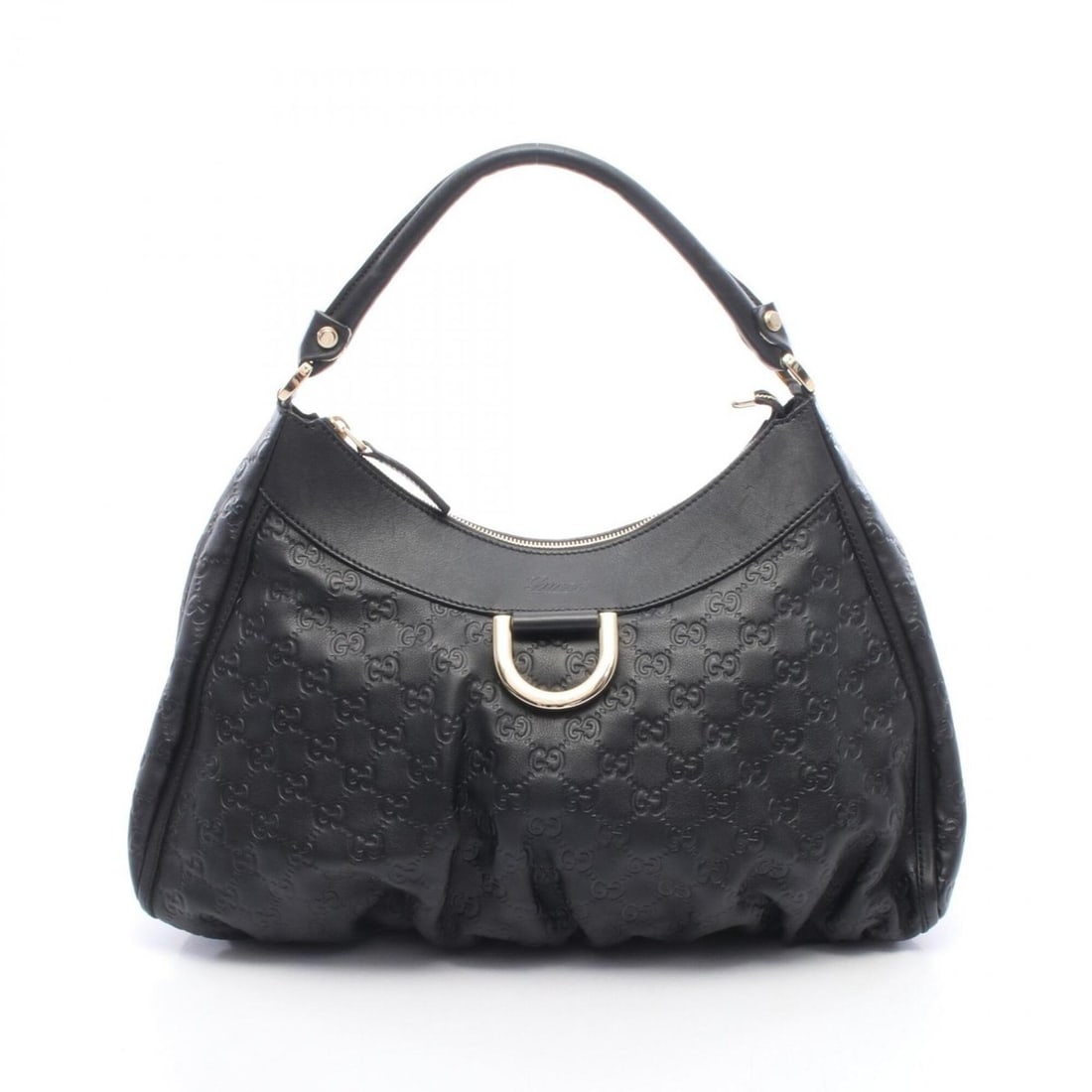 Gucci Abbey Guccissima Shoulder Bag/Handbag, Leather, Women's, Black, 189833 (1 of 9)