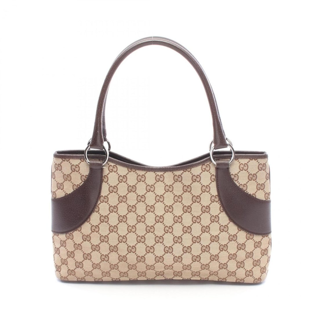 Gucci GG Canvas Tote Bag Handbag Leather Women's Beige/Brown 113015: --- Catalog ---Category: SizeSize (HxWxD): 18cm x 36cm x 6cm / 7.08'' x 14.17'' x 2.36''Category: DesignType: Handbag, Tote bagColor: Beige, BrownGender: WomenMaterial: Canvas , Leather Category: Gene