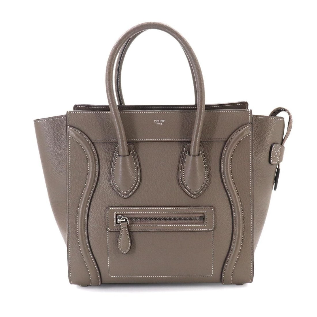 Celine Luggage Micro Shopper Handbag, Leather, 189793: --- Catalog ---Category: SizeSize (HxWxD): 26cm x 40cm x 13cm / 10.23'' x 15.74'' x 5.11''Category: DesignType: HandbagColor: GrayGender: WomenMaterial: Leather Category: GeneralMPN: 189793Brand: Celi