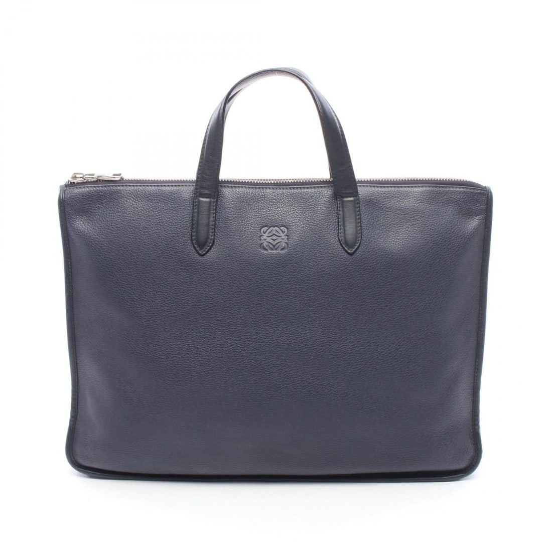 Loewe Anagram Briefcase Handbag, Leather, Men's, Navy/Black: --- Catalog ---Category: SizeSize (HxWxD): 30cm x 41cm x 7cm / 11.81'' x 16.14'' x 2.75''Category: DesignType: Briefcase, HandbagColor: Black, NavyGender: MenMaterial: Leather Category: GeneralBrand: 