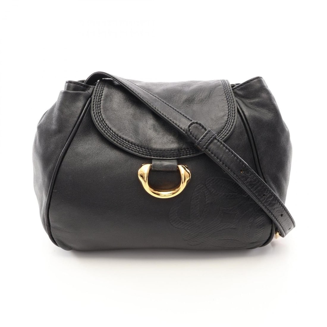 Loewe Anagram Shoulder Bag Handbag Leather Women's Black: --- Catalog ---Category: SizeSize (HxWxD): 19cm x 21cm x 6cm / 7.48'' x 8.26'' x 2.36''Category: DesignType: Shoulder bagColor: BlackGender: WomenMaterial: Leather Category: GeneralBrand: Loewe--- Ite