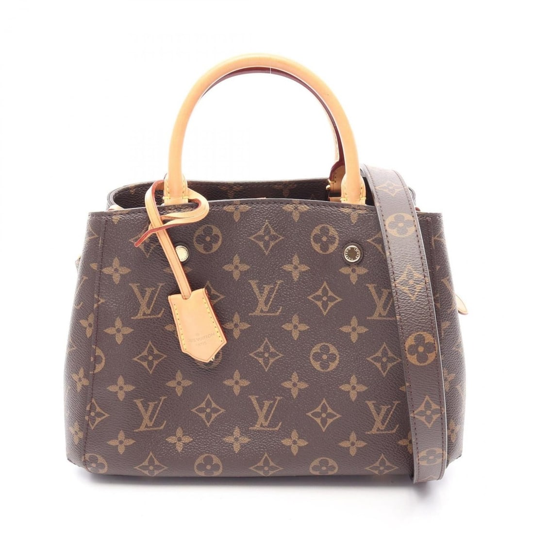 Louis Vuitton Montaigne BB Monogram 2-Way Handbag, Coated Canvas and Leather, Women's, Brown, M41055: --- Catalog ---Category: SizeSize (HxWxD): 19cm x 29cm x 12cm / 7.48'' x 11.41'' x 4.72''Category: DesignType: HandbagColor: Brown, MonogramGender: WomenMaterial: Monogram , Leather Category: GeneralM