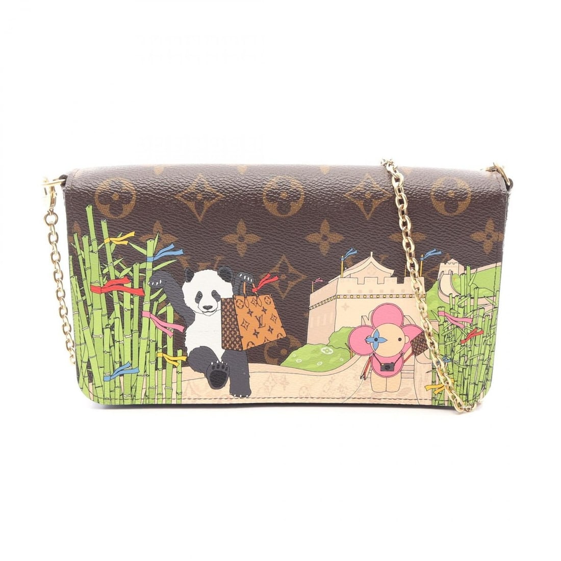 Louis Vuitton Pochette Felicie Monogram Vivienne Shoulder Bag/Handbag, Coated Canvas, Vivienne,: --- Catalog ---Category: SizeSize (HxWxD): 12cm x 21.5cm x 3cm / 4.72'' x 8.46'' x 1.18''Category: DesignType: Handbag, Pochette, Shoulder bagColor: Brown, Monogram, Multi-colorGender: WomenMaterial: 