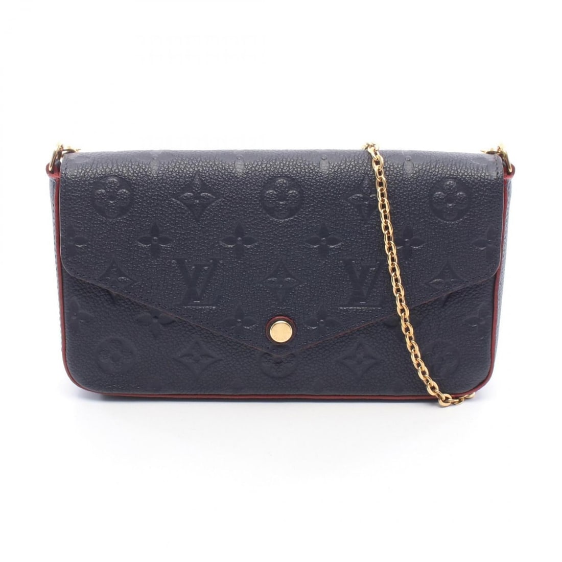 Louis Vuitton Pochette Felicie Monogram Empreinte Marine Rouge Shoulder Bag Handbag Leather Women's (1 of 8)
