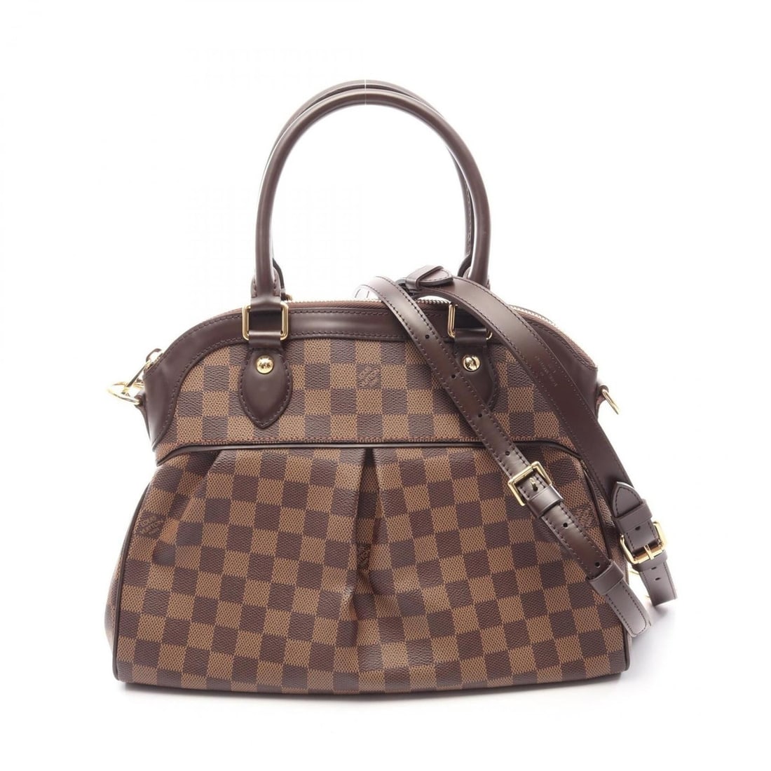 Louis Vuitton Trevi PM Damier Ebene 2-Way Handbag, Coated Canvas Leather, Women's, Brown, N51997: --- Catalog ---Category: SizeSize (HxWxD): 25cm x 34cm x 14cm / 9.84'' x 13.38'' x 5.51''Category: DesignType: HandbagColor: BrownGender: WomenMaterial: Coated canvas , Leather Category: GeneralMPN: N