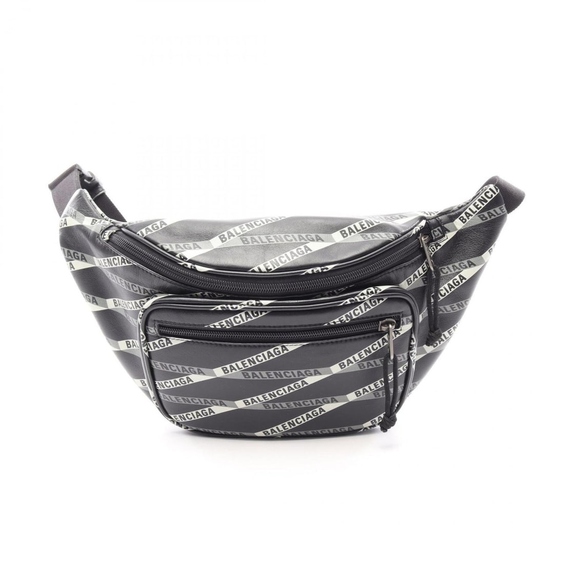Balenciaga Explorer Waist Bag, Body Handbag, Leather, Men's & Women's, Black, White, Gray: --- Catalog ---Category: SizeSize (HxWxD): 19cm x 34cm x 2cm / 7.48'' x 13.38'' x 0.78''Category: DesignType: Fanny packColor: Black, Gray, WhiteGender: Men,WomenMaterial: Leather Category: GeneralBra