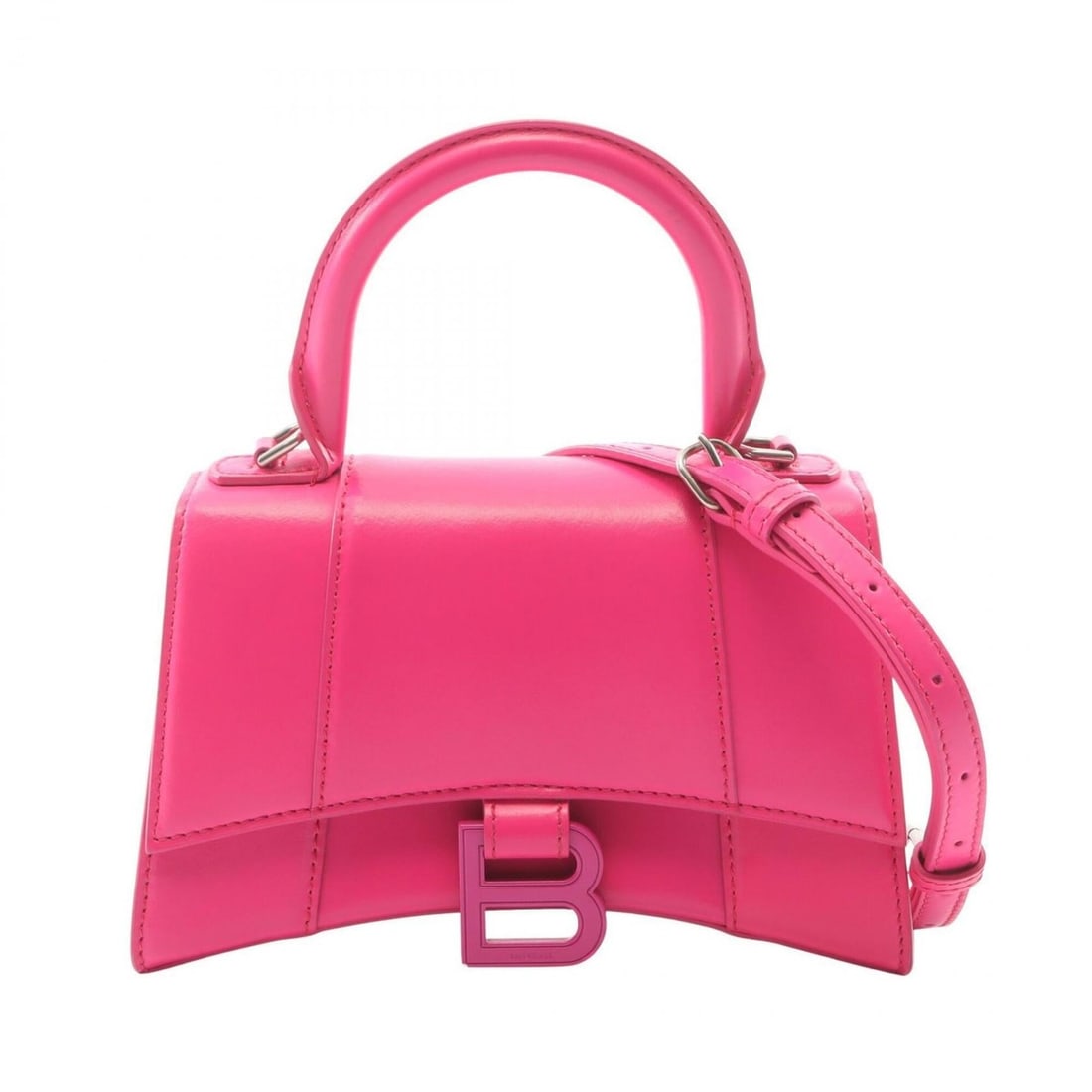 Balenciaga HOURGLASS XS 2-Way Handbag, Leather, Women's, Pink, 592833: --- Catalog ---Category: SizeSize (HxWxD): 12cm x 19cm x 7cm / 4.72'' x 7.48'' x 2.75''Category: DesignType: HandbagColor: PinkGender: WomenMaterial: Leather Category: GeneralMPN: 592833Brand: Balenci