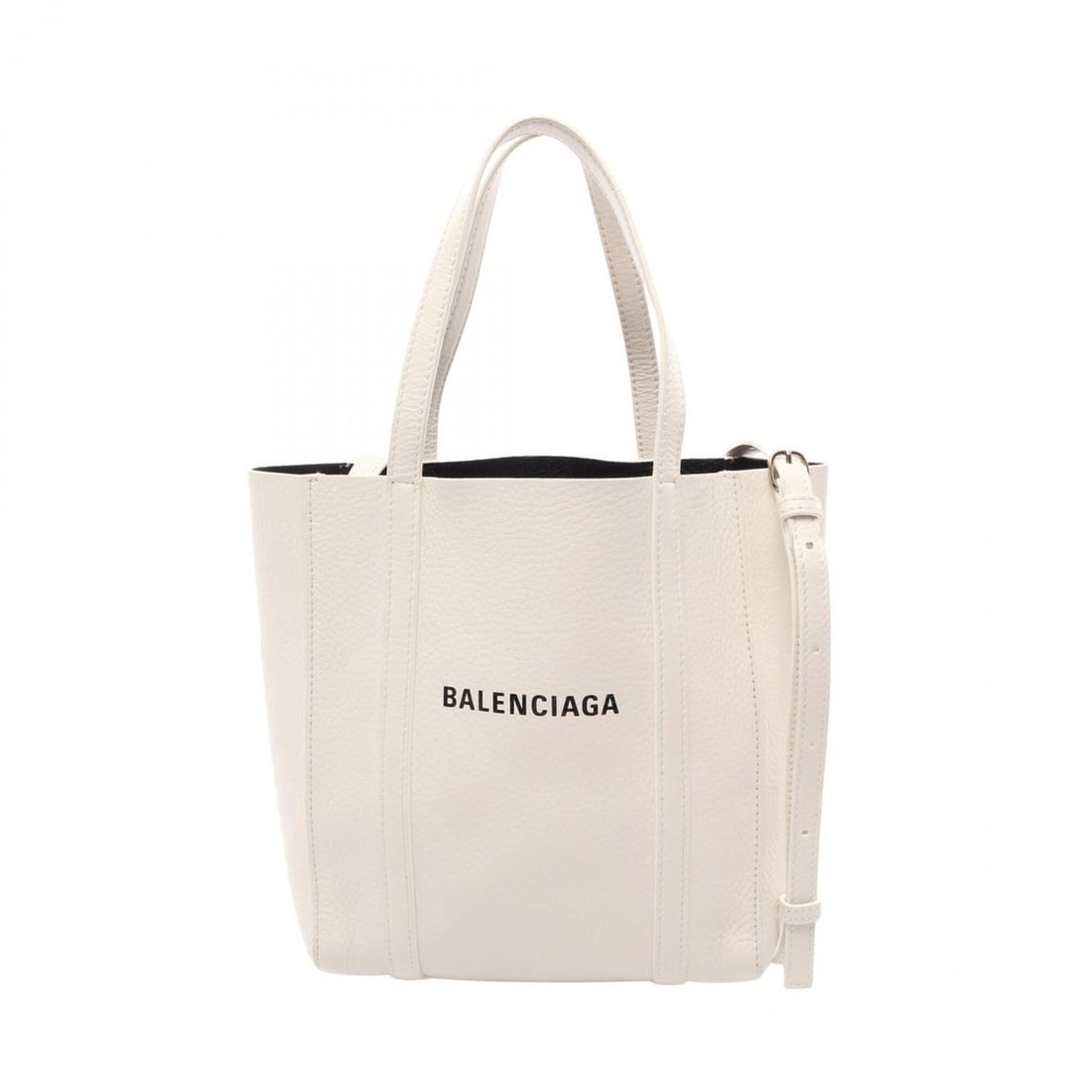 Balenciaga EVERYDAY XXS 2-Way Tote Bag/Handbag, Leather, Women's, White (551815): --- Catalog ---Category: SizeSize (HxWxD): 22cm x 19cm x 9cm / 8.66'' x 7.48'' x 3.54''Category: DesignType: Handbag, Tote bagColor: WhiteGender: WomenMaterial: Leather Category: GeneralMPN: 551815Bra