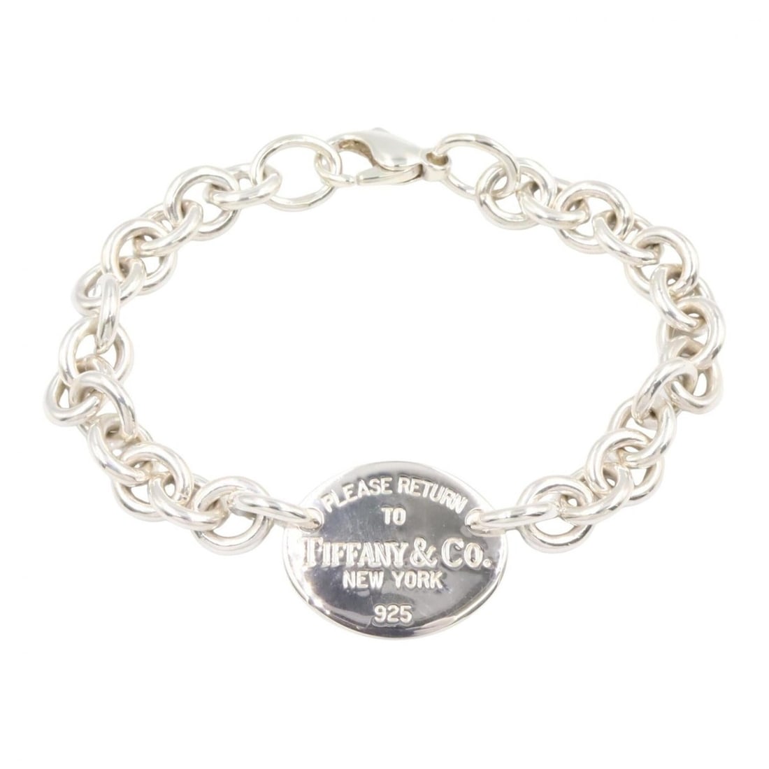 Tiffany & Co. Return to Oval Bracelet - Sterling Silver 925 Women's: --- Catalog ---Category: SizeLength: 17cm / 6.69''Category: DesignType: Charm braceletColor: SilverGender: WomenMaterial: Silver 925Category: GeneralBrand: Tiffany--- Item List ---Section: ConditionRa