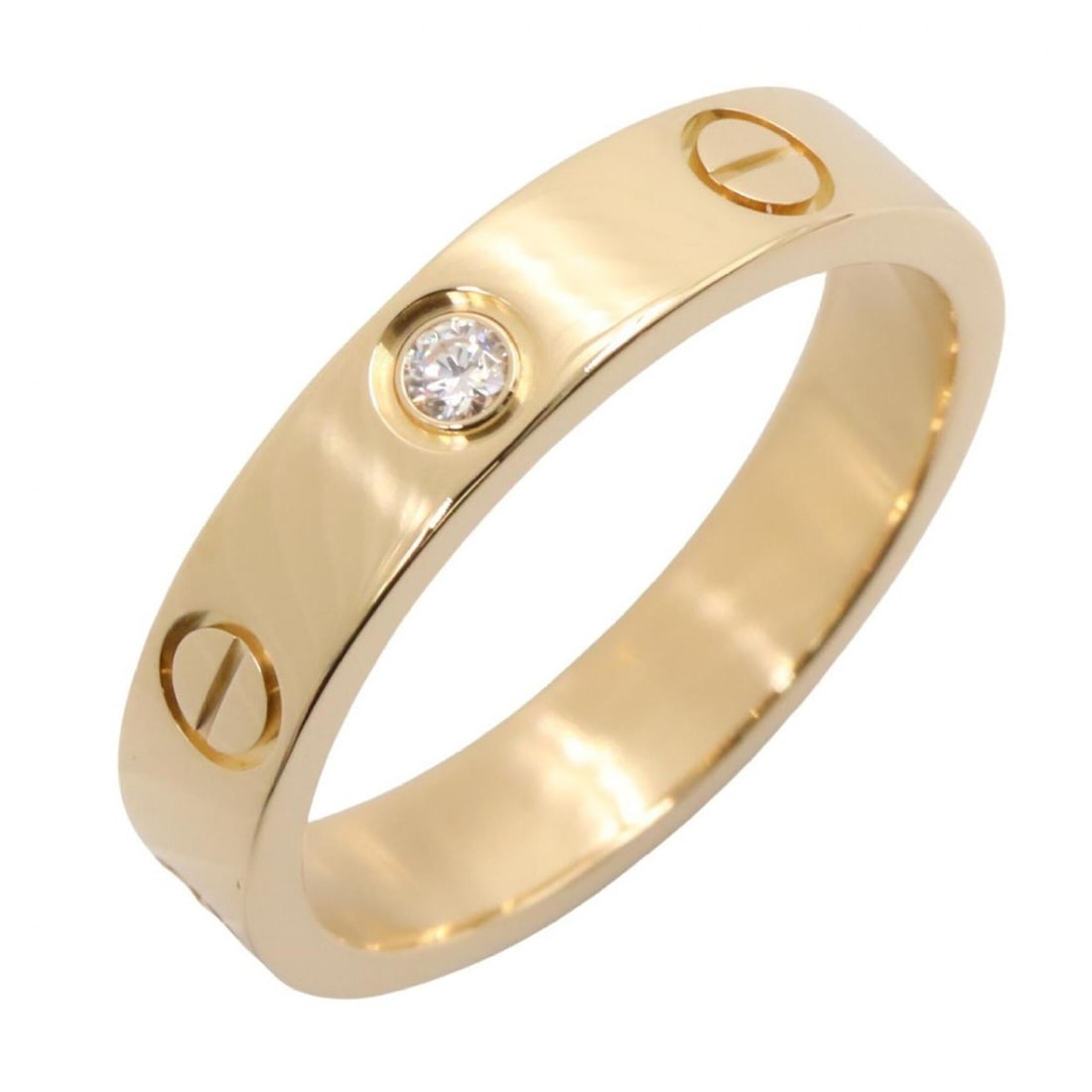 Cartier Mini Love Ring 1PD Ring, 18K (Yellow Gold) Diamond, Women's, Gold Tone, Clear B4056100: --- Catalog ---Category: SizeJP Size: 9.5US Size: 5Category: DesignType: Band ringColor: Clear, GoldStone: DiamondGender: WomenMaterial: Yellow gold (18K)Category: GeneralMPN: B4056100Brand: Cartier--