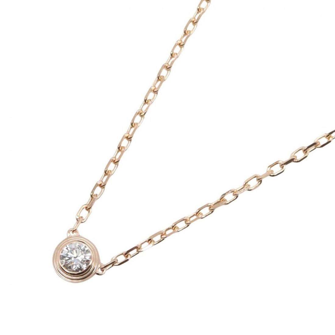 Cartier d'Amour SM Necklace, 18KPG (Pink Gold) Diamond Women's, Gold Tone, Clear Tone: --- Catalog ---Category: SizePendant Size: 4.5mm x 4.5mm / 0.17'' x 0.17''Neck Circumference: 37.5 cm - 41 cm / 14.76'' - 16.14''Category: DesignColor: Clear, GoldStone: DiamondGender: WomenMaterial: 