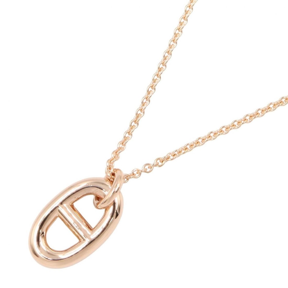 Hermes Farandole Necklace, 18KPG (Pink Gold), Women's, Gold Tone, H108615B 00: --- Catalog ---Category: SizePendant Size: 14mm x 9mm / 0.55'' x 0.35''Neck Circumference: 39.5 cm - 41 cm / 15.55'' - 16.14''Category: DesignColor: GoldGender: WomenMaterial: Pink gold (18K)Necklace 