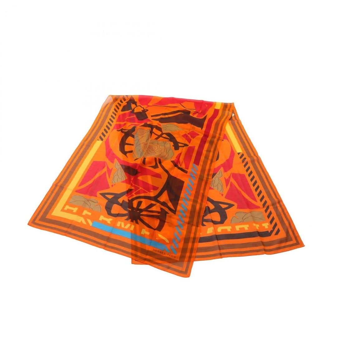 Hermes PUZZLE Stole, Silk/Cotton Blend, Women's, Orange, Red, Brown: --- Catalog ---Category: SizeSize (LxW): 1.75m x 63cm / 68.89'' x 24.8''Category: DesignType: StoleColor: Brown, Orange, Red colorGender: WomenMaterial: Cotton , Silk Category: GeneralBrand: Hermes---