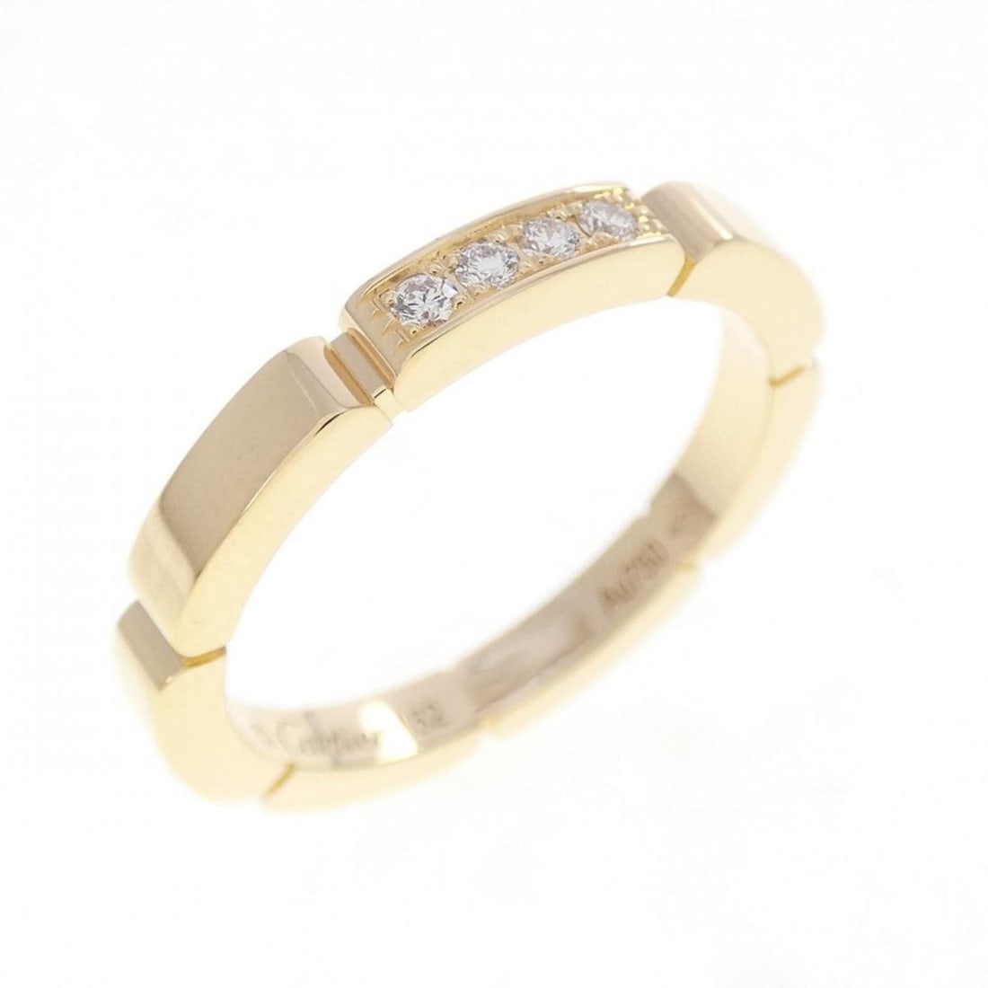 Cartier Maillon Panthère 4P Ring: --- Catalog ---Category: SizeWidth: 2.4mm / 0.09''Weight: 4.1g / 0.14oz.JP Size: 12US Size: 6.5Category: DesignType: Band ringStone: DiamondGender: WomenMaterial: Yellow gold (18K)Category: GeneralBra