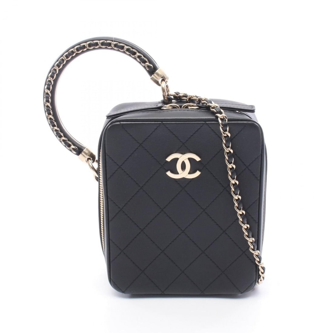 Chanel Matelassé Shoulder Bag/Handbag, Leather, Women's, Black, AS1753: --- Catalog ---Category: SizeSize (HxWxD): 16cm x 13cm x 5.5cm / 6.29'' x 5.11'' x 2.16''Category: DesignType: Handbag, Shoulder bagColor: BlackGender: WomenMaterial: Leather Hardware Color: GoldCateg