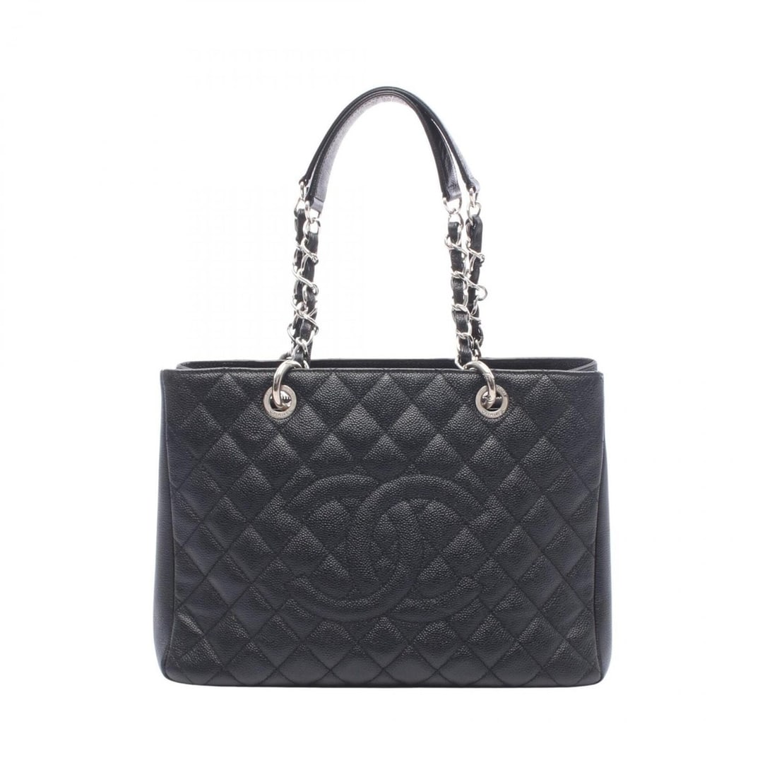 Chanel Matelassé Grand Shopping GST Tote Bag/Handbag, Caviar Leather (Grained Calfskin), Women's,: --- Catalog ---Category: SizeSize (HxWxD): 24.5cm x 34cm x 13cm / 9.64'' x 13.38'' x 5.11''Category: DesignType: Handbag, Tote bagColor: BlackGender: WomenMaterial: Grained Calfskin Hardware Color: Si