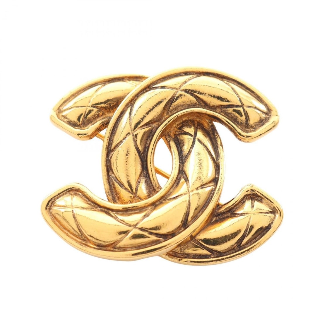 Chanel Coco Mark Matelassé Brooch Accessory, Gold Plated (GP), Women's, Tone: --- Catalog ---Category: SizeSize (HxWxD): 3.4cm x 3.9cm / 1.33'' x 1.53''Category: DesignType: BroochColor: GoldGender: WomenMaterial: Gold platingCategory: GeneralBrand: Chanel--- Item List ---Secti