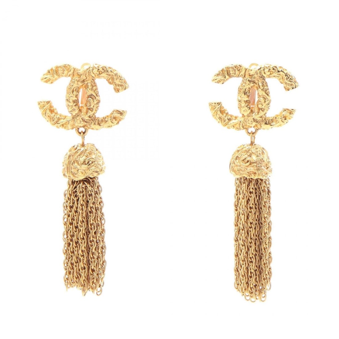 Chanel Coco Mark Fringe Swing Earrings, Gold Plated (GP), Women's, Tone: --- Catalog ---Category: SizeSize (HxWxD): 71.00mm x 27.00mm / 2.80'' x 1.06''Category: DesignType: Clip earringsColor: GoldGender: WomenMaterial: Gold platingCategory: GeneralBrand: Chanel--- Item Li