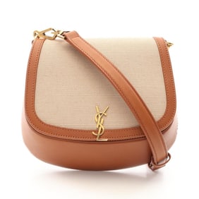 Yves Saint Laurent Saint Laurent Paris Voltaire Shoulder Bag/Handbag, Canvas and Leather, Women's,