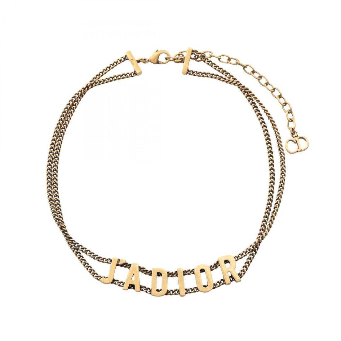 Christian Dior Dior J'A DIOR Double Strand Choker Accessory, Gold Plated (GP), Women's, Tone: --- Catalog ---Category: SizePendant Size: 11mm x 6mm / 0.43'' x 0.23''Neck Circumference: 30.5 cm - 37.5 cm / 12'' - 14.76''Category: DesignColor: GoldGender: WomenMaterial: Gold platingNecklace