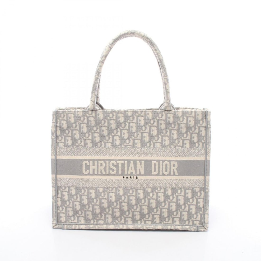 Christian Dior Dior BOOK TOTE Medium Tote Bag Handbag Canvas Women's White/Gray: --- Catalog ---Category: SizeSize (HxWxD): 27cm x 36cm x 14cm / 10.62'' x 14.17'' x 5.51''Category: DesignType: Handbag, Tote bagColor: Gray, WhiteGender: WomenMaterial: Canvas Category: