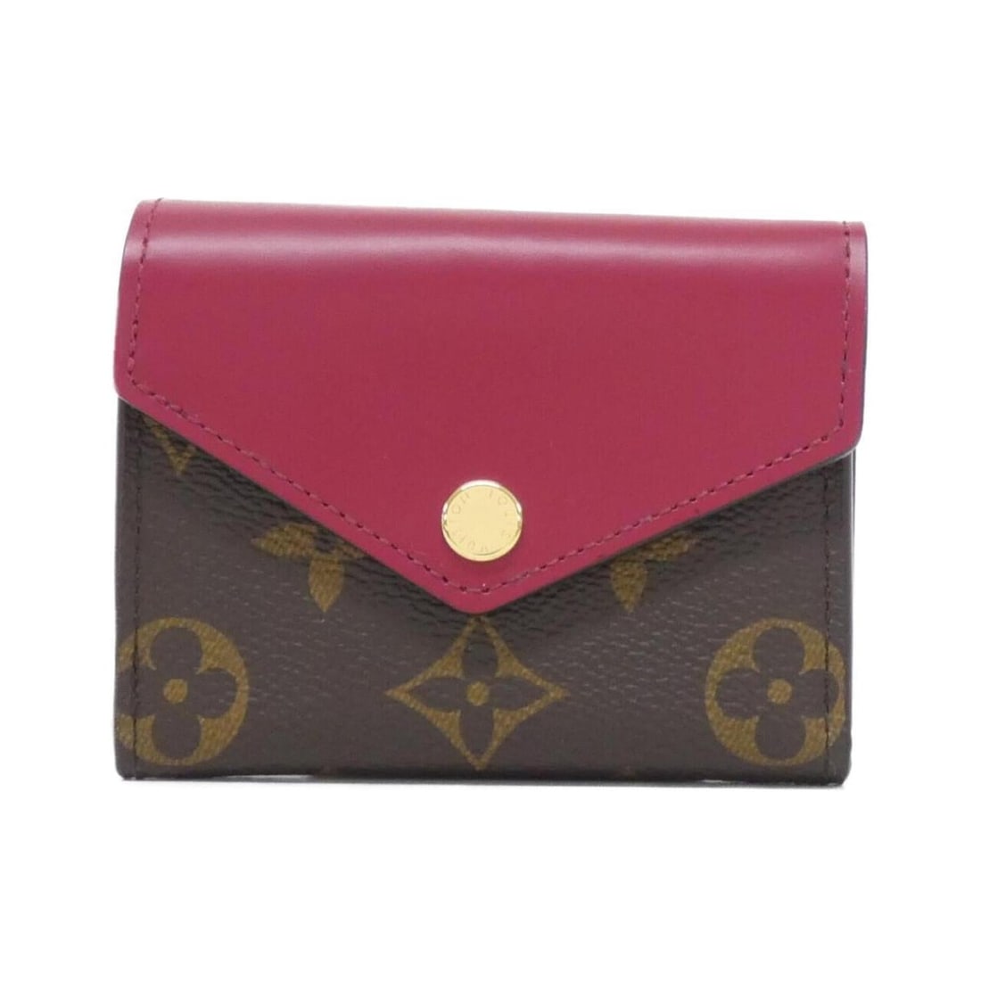 Louis Vuitton Monogram Portefeuille Zoe M62932 Wallet: --- Catalog ---Category: SizeSize (HxWxD): 8cm x 10cm x 2cm / 3.14'' x 3.93'' x 0.78''Category: DesignType: Wallet (tri-fold)Color: Fuchsia, MarronGender: WomenMaterial: Coated canvas , Leather