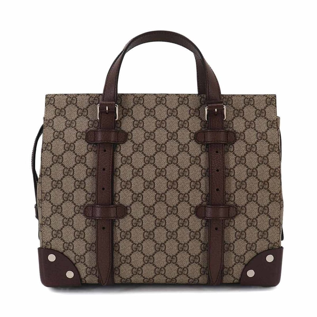 Gucci GG Supreme Tote Handbag, Leather, Beige/Brown, 643814, Silver Hardware. (1 of 10)