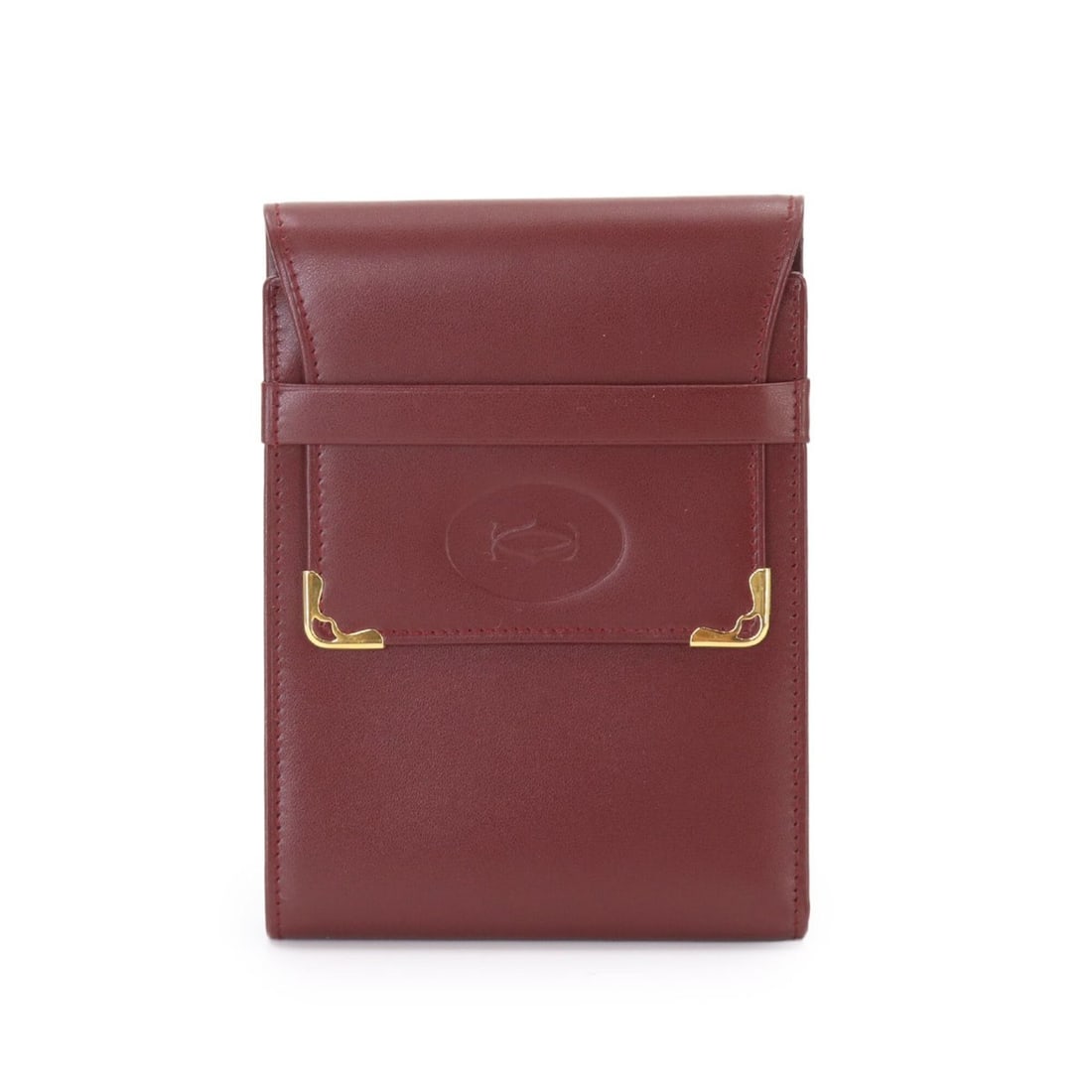 Cartier Tri-fold Wallet, Leather, Bordeaux, Gold Hardware, Compact Wallet (1 of 9)