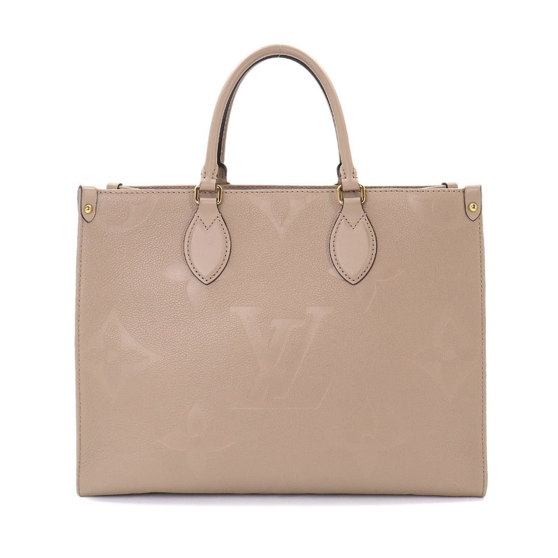 Louis Vuitton Onthego MM Monogram Empreinte 2-way Tote Shoulder Handbag Tourtrere M45607 RFID: --- Catalog ---Category: SizeSize (HxWxD): 26cm x 34.5cm x 15cm / 10.23'' x 13.58'' x 5.9''Category: DesignType: Handbag, Tote bagColor: TourterelleGender: WomenMaterial: Monogram Empreinte Category:
