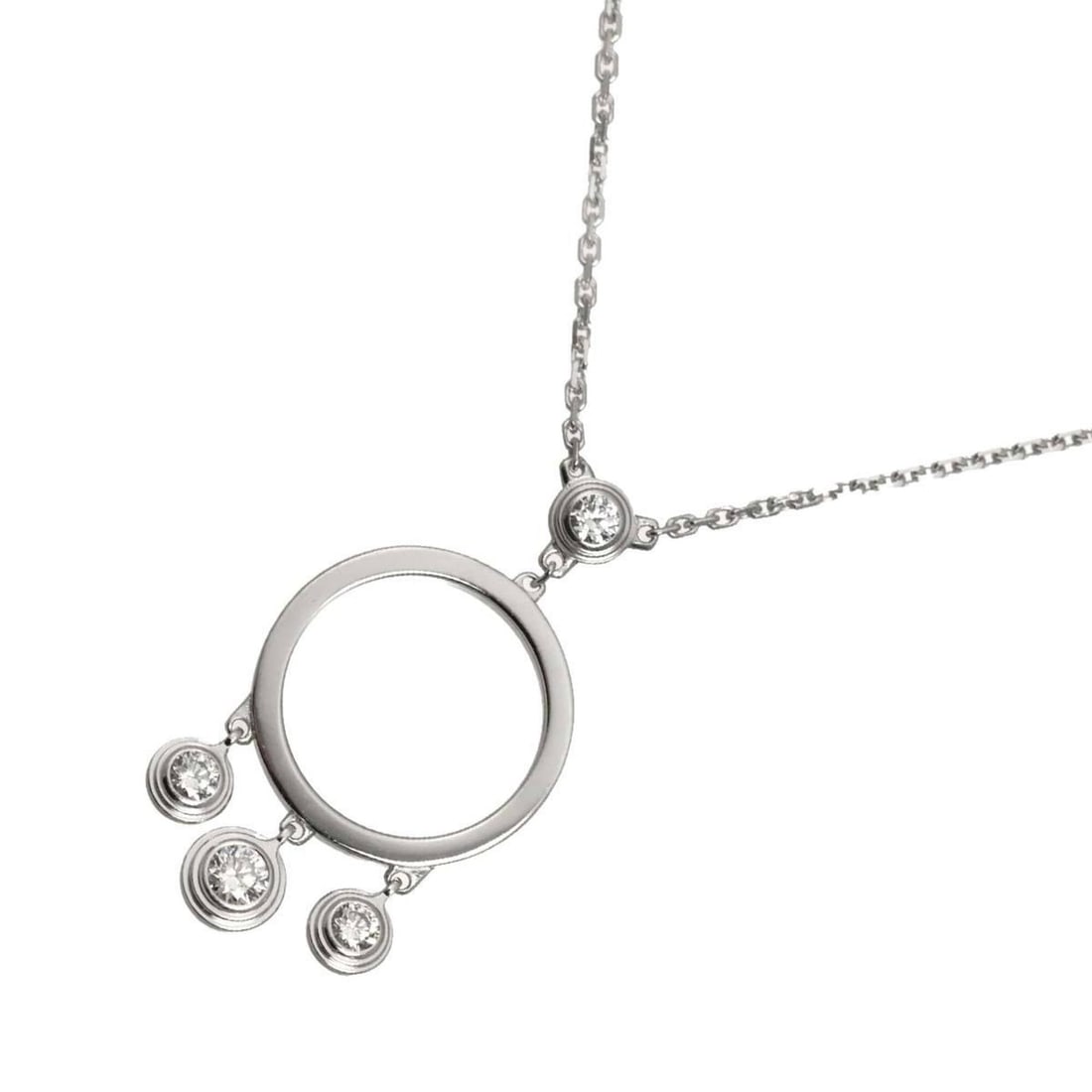 Cartier Diamants Légers Diamond Necklace, 40cm, 18K White Gold (750): --- Catalog ---Category: SizePendant Size: 24mm x 12.7mm / 0.94'' x 0.49''Neck Circumference: 40 cm / 15.74''Category: DesignGender: WomenMaterial: White gold (18K)Necklace Type: NecklaceCategory: