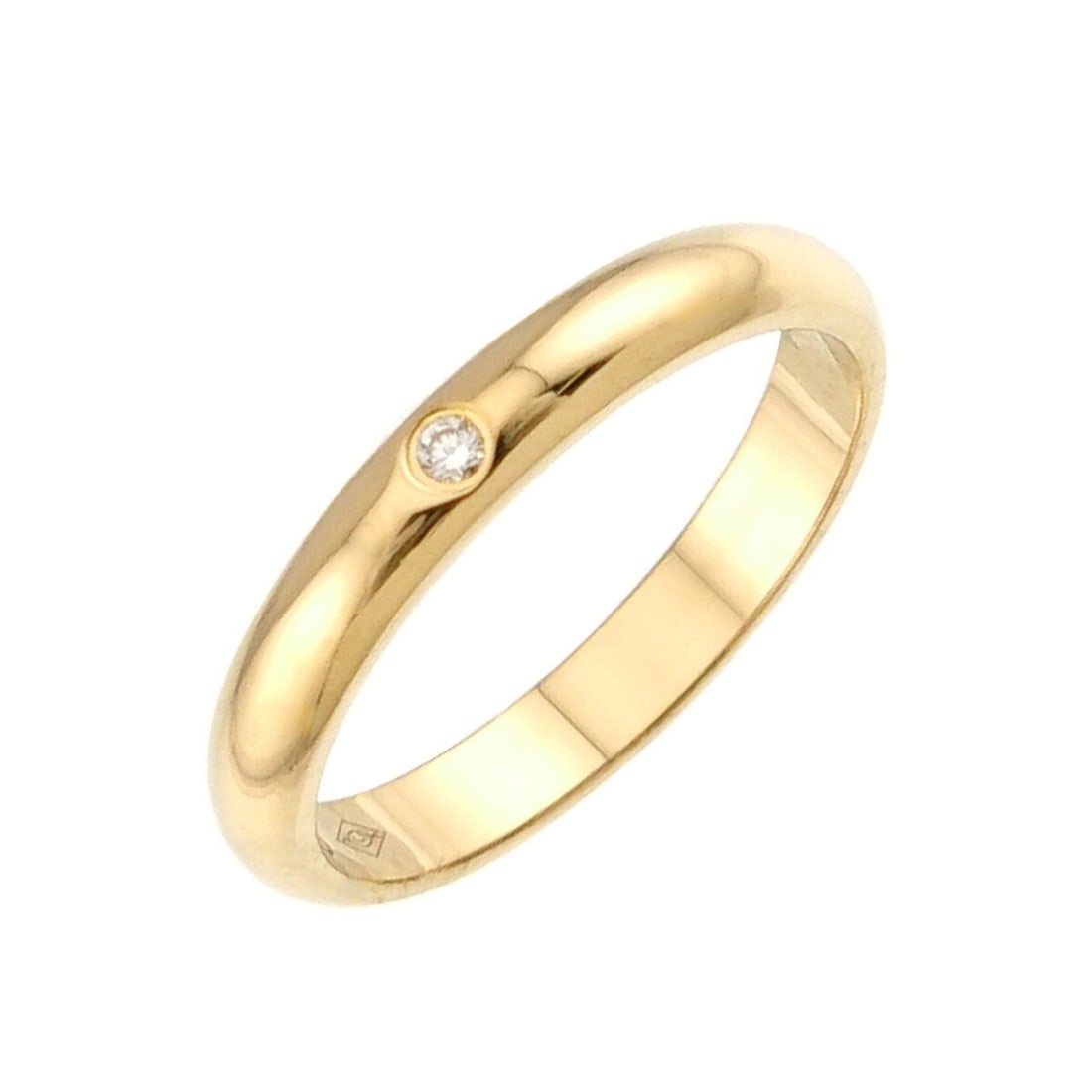 Cartier 1895 Classic Ring #44, 1 Diamond, 18K Yellow Gold (750): --- Catalog ---Category: SizeUS Size: 3Brand Size: 44Category: DesignType: Band ringGender: WomenMaterial: Yellow gold (18K)Category: GeneralBrand: Cartier--- Item List ---Section: ConditionRanking: