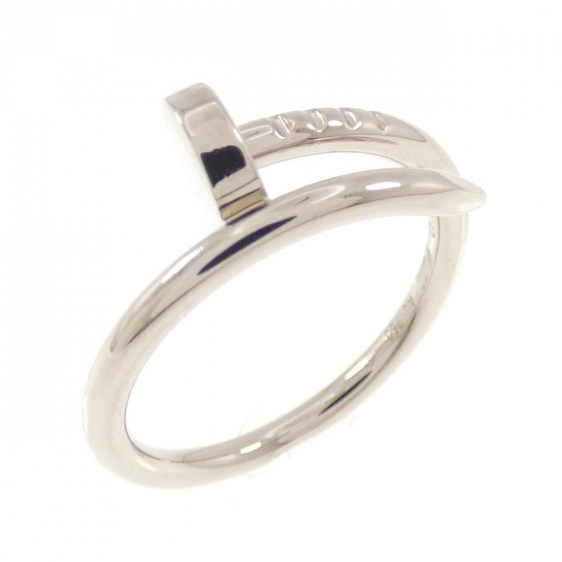 Cartier Juste un Clou Small Ring: --- Catalog ---Category: SizeUS Size: 4Brand Size: 47Category: DesignType: Band ringGender: WomenMaterial: White gold (18K)Category: GeneralBrand: Cartier--- Item List ---Section: ConditionRanking: Ra